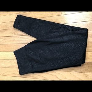 Athleta black snake skin leggings